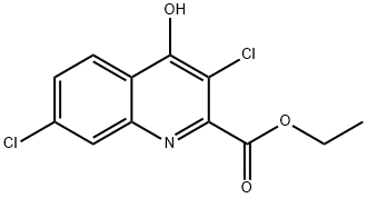 Kynurenic  acid,  3,7-dichloro-,  Et  ester  (5CI) 结构式