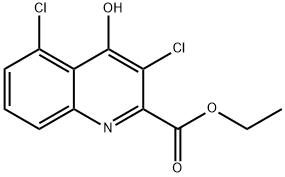 Kynurenic  acid,  3,5-dichloro-,  Et  ester  (5CI) 结构式