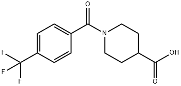 1-[[4-(三氟甲基)苯基]羰基]-4-哌啶羧酸 结构式