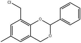 1,3-Benzodioxan,8-(chloromethyl)-6-methyl-2-phenyl-(4CI) 结构式