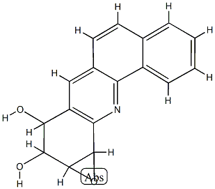 Benz(C)oxireno(H)acridine-2,3-diol, 1A,2,3,11B-tetrahydro-, (1aalpha,2alpha,3beta,11balpha)- 结构式