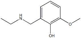 2-[(ethylamino)methyl]-6-methoxyphenol 结构式