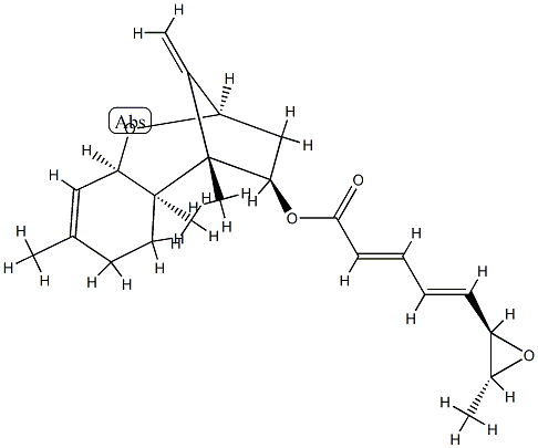 Trichotheca-9,12(13)-dien-4β-ol 5-[(2R,3R)-3-methyloxiran-2-yl]-2,4-Pentadienoate 结构式