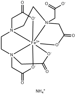 N,N-二[2-[二(羧甲基)氨基]乙基]甘氨酸基合铁(2-)二胺盐 结构式