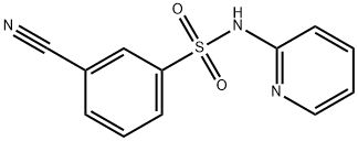 3-cyano-N-pyridin-2-ylbenzenesulfonamide 结构式