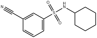 3-cyano-N-cyclohexylbenzenesulfonamide 结构式