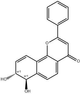 alpha-naphthoflavone-7,8-dihydrodiol 结构式