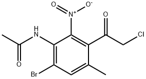 p-Acetotoluide,  6-bromo-3-(chloroacetyl)-2-nitro-  (1CI) 结构式
