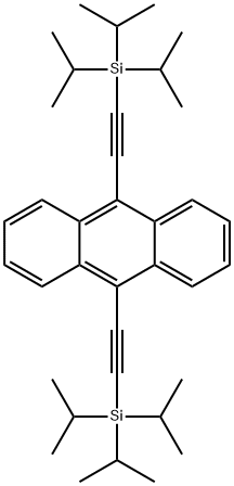 9,10-双[(三异丙基甲硅烷基)乙炔基]蒽 结构式