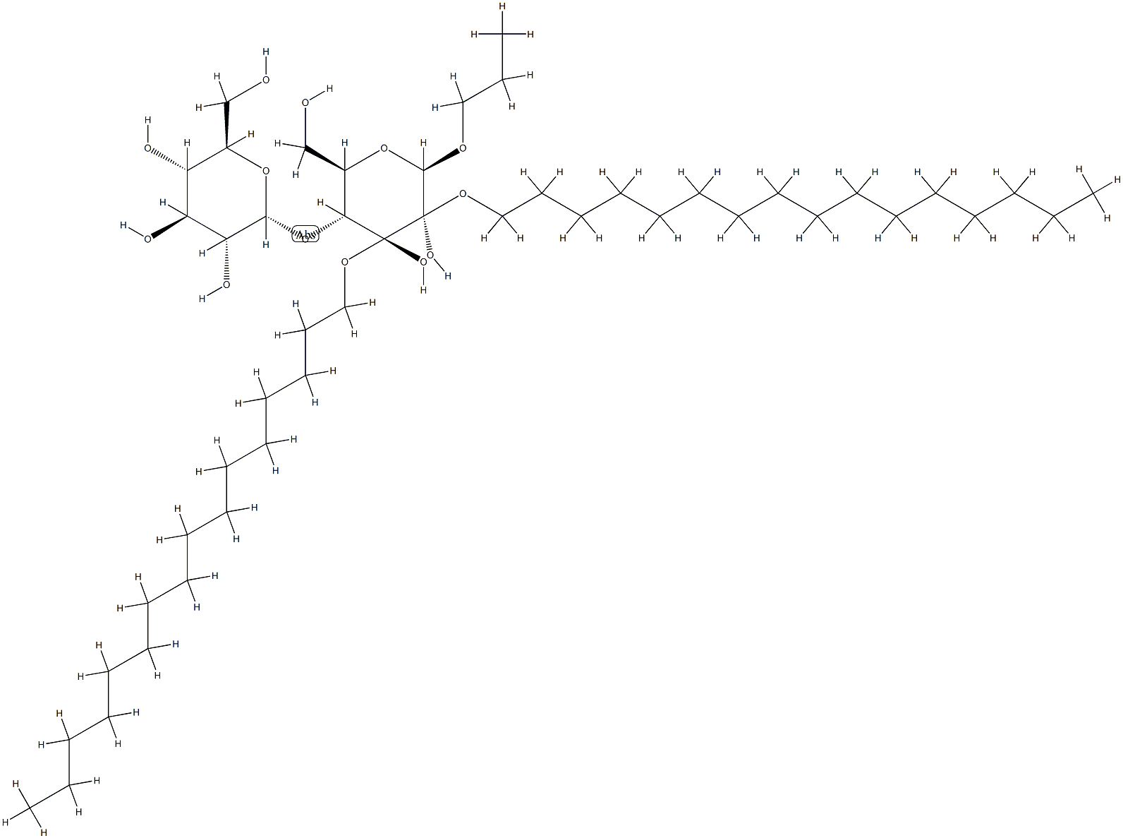 1,2-dihexadecyl-3-O-beta-maltosylglycerol 结构式