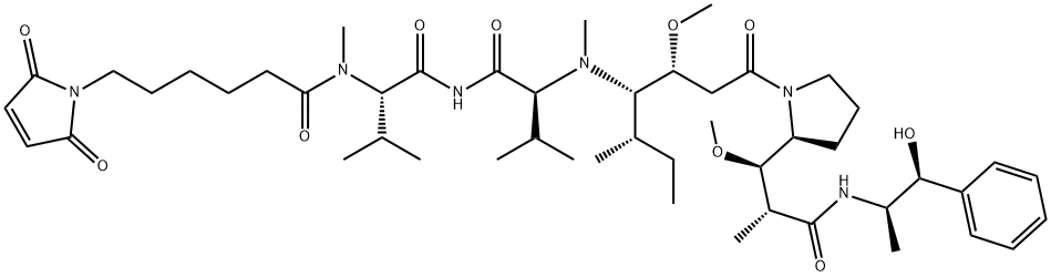 马来酰亚胺基己酰-单甲基澳瑞他汀 E 结构式