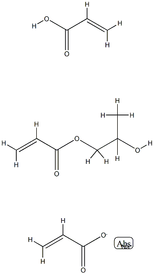 2-丙烯酸与2-丙烯酸-2-羟基丙酯和2-丙烯酸钠盐的聚合物 结构式