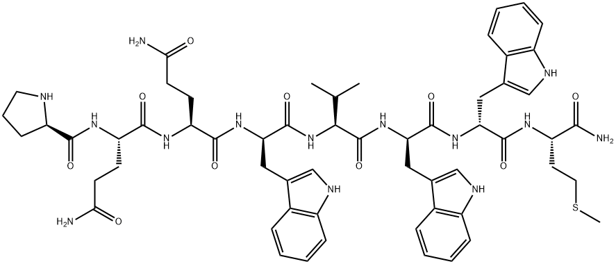 substance P (4-11), Pro(4)-Val(8)-Trp(7,9,10)- 结构式