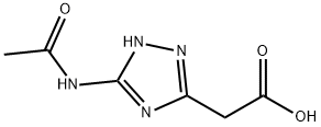 2-(5-乙酰胺基-4H-1,2,4-三唑-3-基)乙酸 结构式