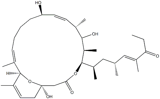 (23E)-13-O-De(2,6-dideoxy-β-D-arabino-hexopyranosyl)-23,24-didehydro-23-deoxy-17-hydroxyventuricidin B 结构式