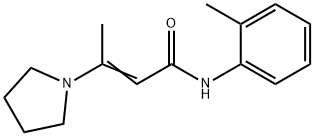 N-(2-甲苯基)-3-吡咯烷基-2-丁烯酰氨 结构式