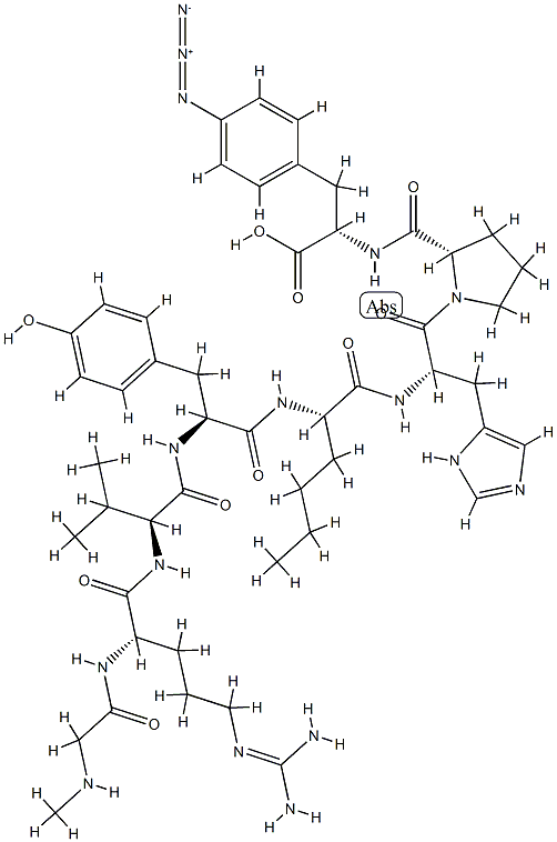 angiotensin II, Sar(1)-4-azido-Phe(8)- 结构式