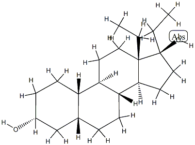 (3α,5β,17α)-13-Ethyl-18,19-dinorpregnane-3,17-diol 结构式