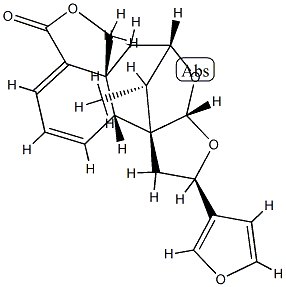 (2R,9aS,13S)-2α-(3-Furanyl)-2,3,10,11-tetrahydro-13-methyl-12aαH-3aα,11α-methanodifuro[3,2-a:3',4'-f][3]benzoxepin-7(3bαH)-one 结构式