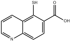 6-Quinolinecarboxylicacid,5-mercapto-(4CI) 结构式