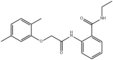 2-{[2-(2,5-dimethylphenoxy)acetyl]amino}-N-ethylbenzamide 结构式