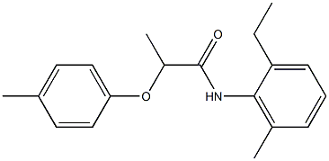 N-(2-ethyl-6-methylphenyl)-2-(4-methylphenoxy)propanamide 结构式