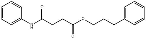 3-phenylpropyl 4-anilino-4-oxobutanoate 结构式