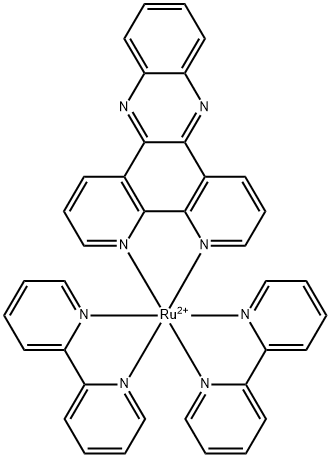 bis(2,2'-bipyridyl)(dipyrido(3,2-alpha-2',3'-c)phenazine)ruthenium (II) 结构式