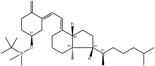 Silane, (1,1-diMethylethyl)diMethyl[[(3β,5E,7E)-9,10-secocholesta-5,7,10(19)-trien-3-yl]oxy]- 结构式