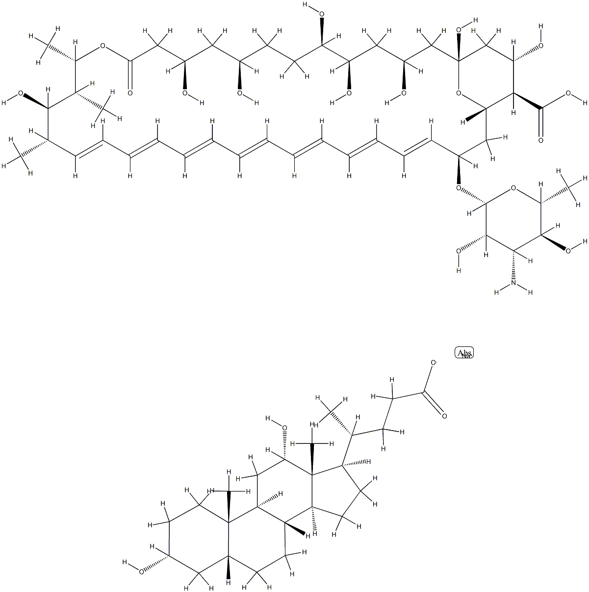 amphotericin B-deoxycholate 结构式