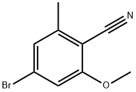 4-溴-2-甲氧基-6-甲基苯甲腈 结构式