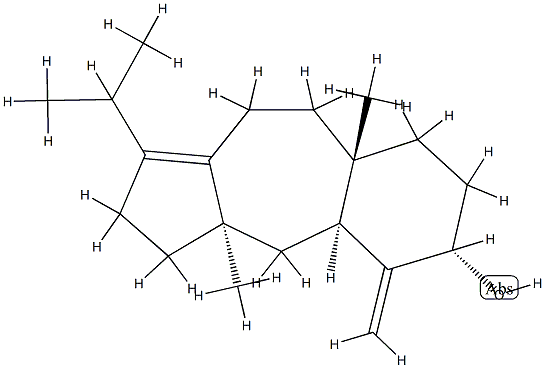 (3aR,4aβ)-2,3,3a,4,4a,5,6,7,8,8a,9,10-Dodecahydro-3aβ,8aα-dimethyl-5-methylene-1-isopropylbenz[f]azulen-6β-ol 结构式