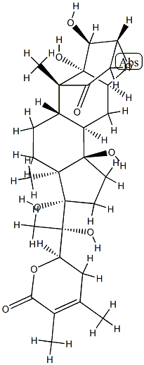 (17S,22R)-3α,6α-Epoxy-4β,5,14,17,20,22-hexahydroxy-1-oxo-5β-ergost-24-en-26-oic acid 26,22-lactone 结构式