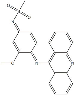 (NZ)-N-(4-acridin-9-ylimino-3-methoxy-1-cyclohexa-2,5-dienylidene)meth anesulfonamide 结构式