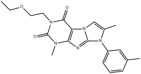 2-(2-ethoxyethyl)-4,7-dimethyl-6-(3-methylphenyl)purino[7,8-a]imidazole-1,3-dione 结构式