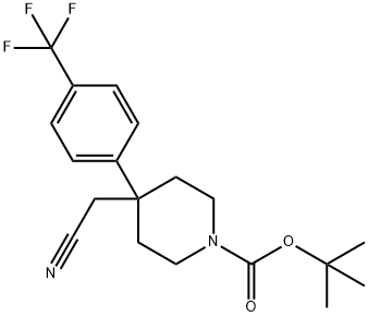 tert-butyl 4-(cyanoMethyl)-4-(4-Methylphenyl)piperidine-1-carbox 结构式