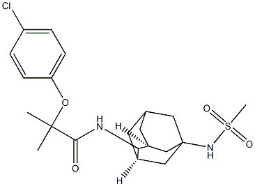 2-(4-Chlorophenoxy)-2-methyl-N-[5-[(methylsulfonyl)amino]tricyclo[3.3.1.13,7]dec-2-yl]-propanamide 结构式