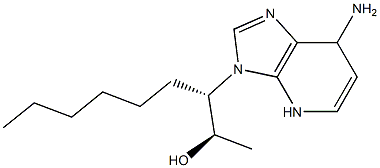 9-(2-hydroxy-3-nonyl)-1-deazaadenine 结构式