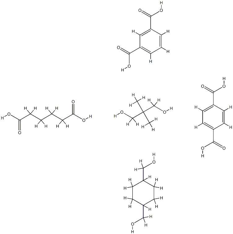 1,3-Benzenedicarboxylic acid, polymer with 1,4-benzenedicarboxylic acid, 1,4-cyclohexanedimethanol, 2,2-dimethyl-1,3-propanediol and hexanedioic acid 结构式