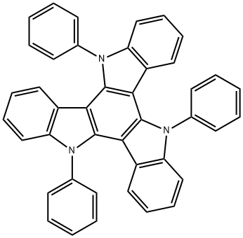 5,10,15-三苯基-10,15-二氢-5H-二吲哚[3,2-A:3',2'-C]咔唑 结构式