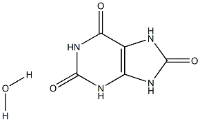 1H-Purine-2,6,8(3H)-trione,  7,9-dihydro-,  hydrate  (1:1) 结构式