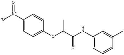 N-(3-methylphenyl)-2-(4-nitrophenoxy)propanamide 结构式