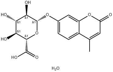 4-甲基伞形酮-Β-D-葡糖苷酸二水合物 结构式