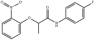 N-(4-fluorophenyl)-2-(2-nitrophenoxy)propanamide 结构式