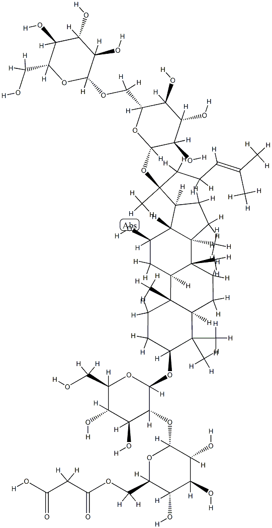 丙二酰基人参皂苷RB1 结构式