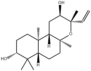 (2R,6aβ,10bβ)-3α-Ethenyldodecahydro-3,4aα,7,7,10aα-pentamethyl-1H-naphtho[2,1-b]pyran-2β,8α-diol 结构式