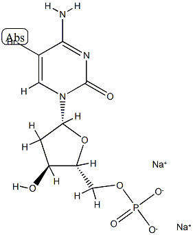 5-BROMO-2-DEOXYCYTIDINE 5-MONOPHOSPHATE SODIUM 结构式
