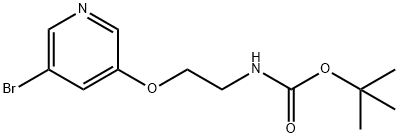 叔-丁基 (2-((5-溴吡啶-3-基)氧代)乙基)氨基甲酯 结构式
