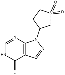 3-{4-氧代-1H,4H,5H-吡唑并[3,4-D]嘧啶-1-基}-1Λ6-硫杂环戊烷-1,1-二酮 结构式