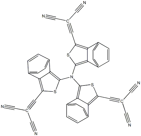 三[4-(5-二氰基亚甲基甲基-2-噻吩基)苯基]胺 结构式